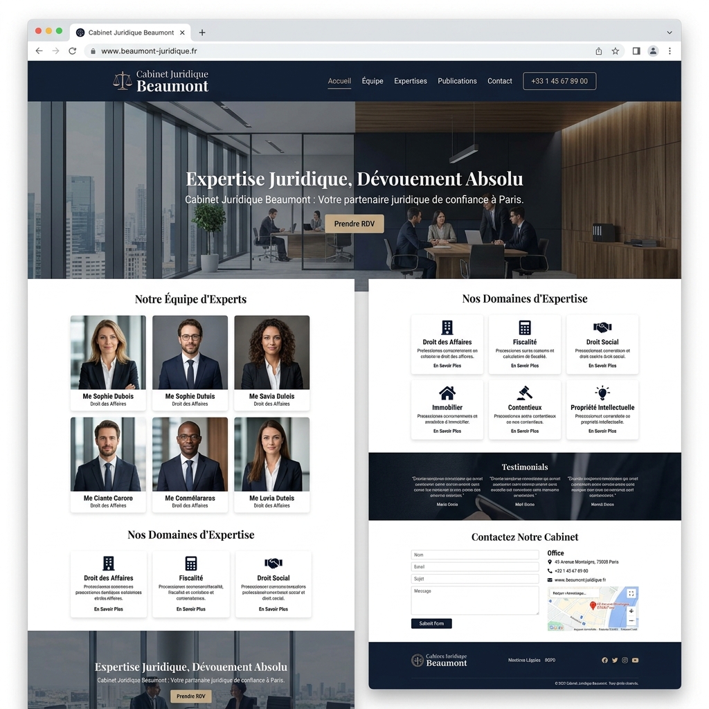 Template site cabinet professionnel